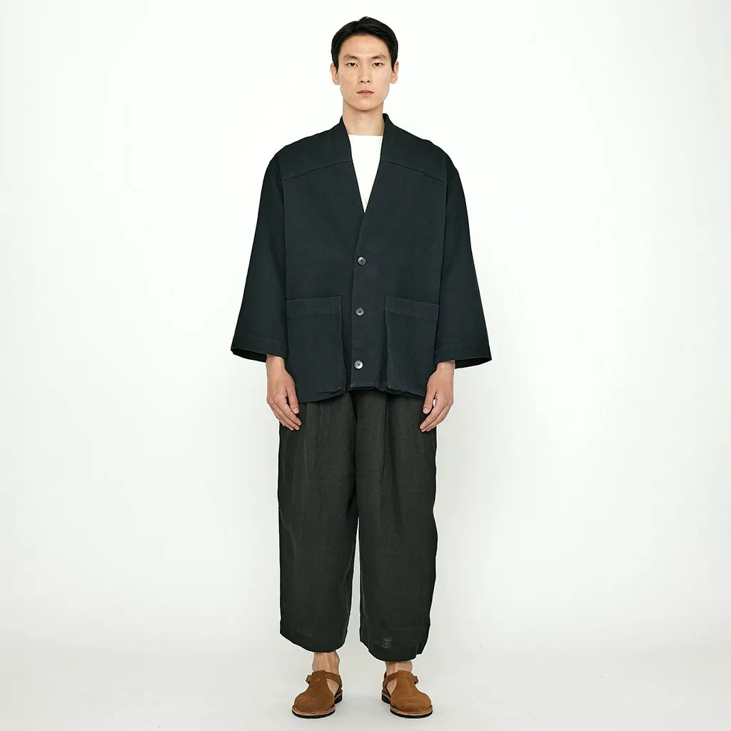 7115 By Szeki Unisex Canvas Pocket Blazer Black