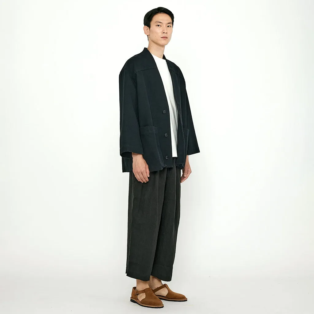 7115 By Szeki Unisex Canvas Pocket Blazer Black