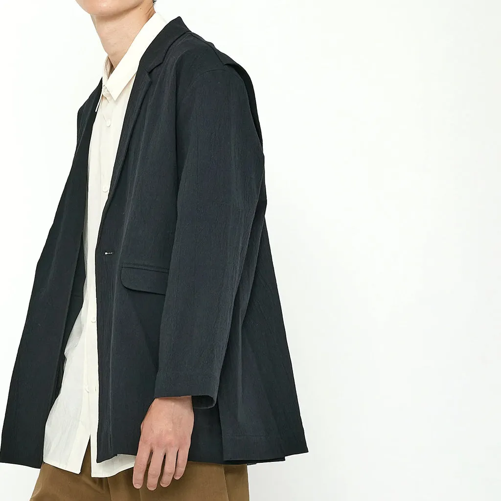 7115 By Szeki Unisex Layered Blazer Black