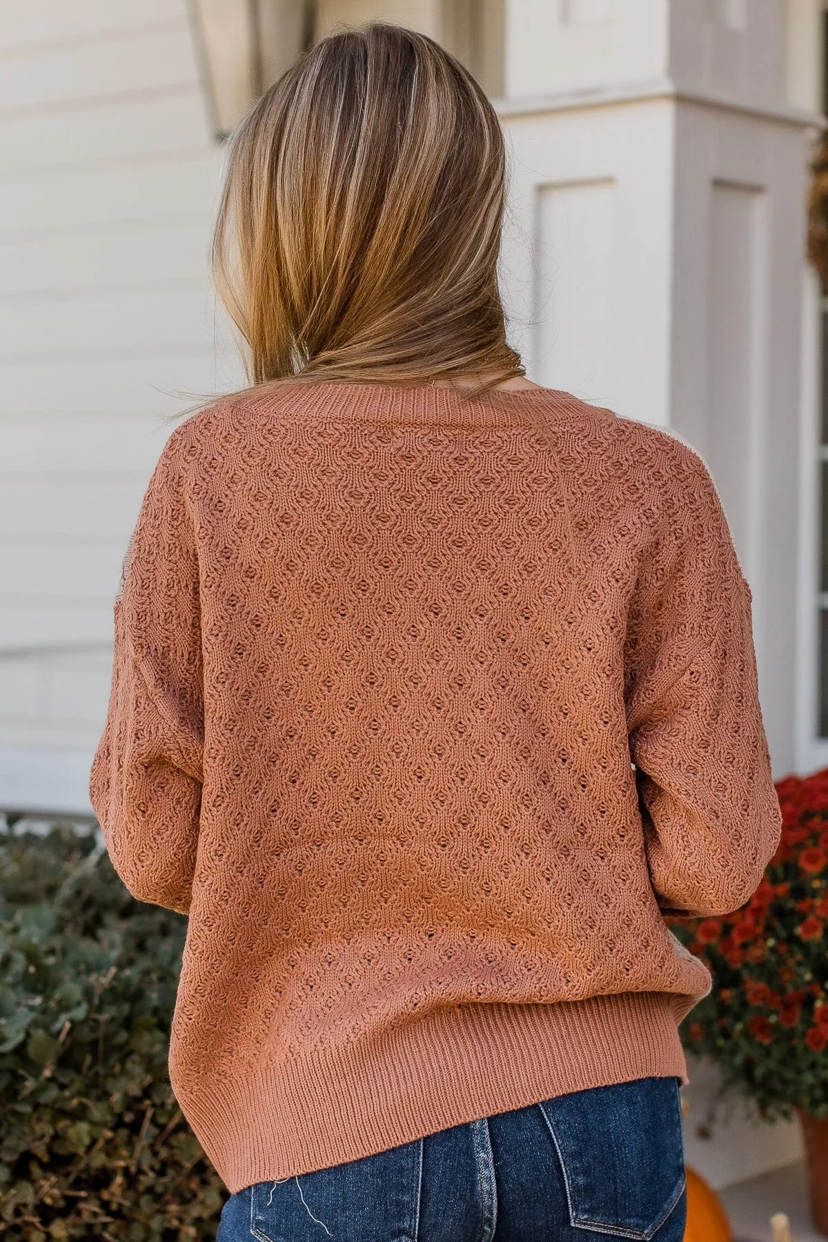 Abundant Memories Knit Sweater- Clay & Taupe