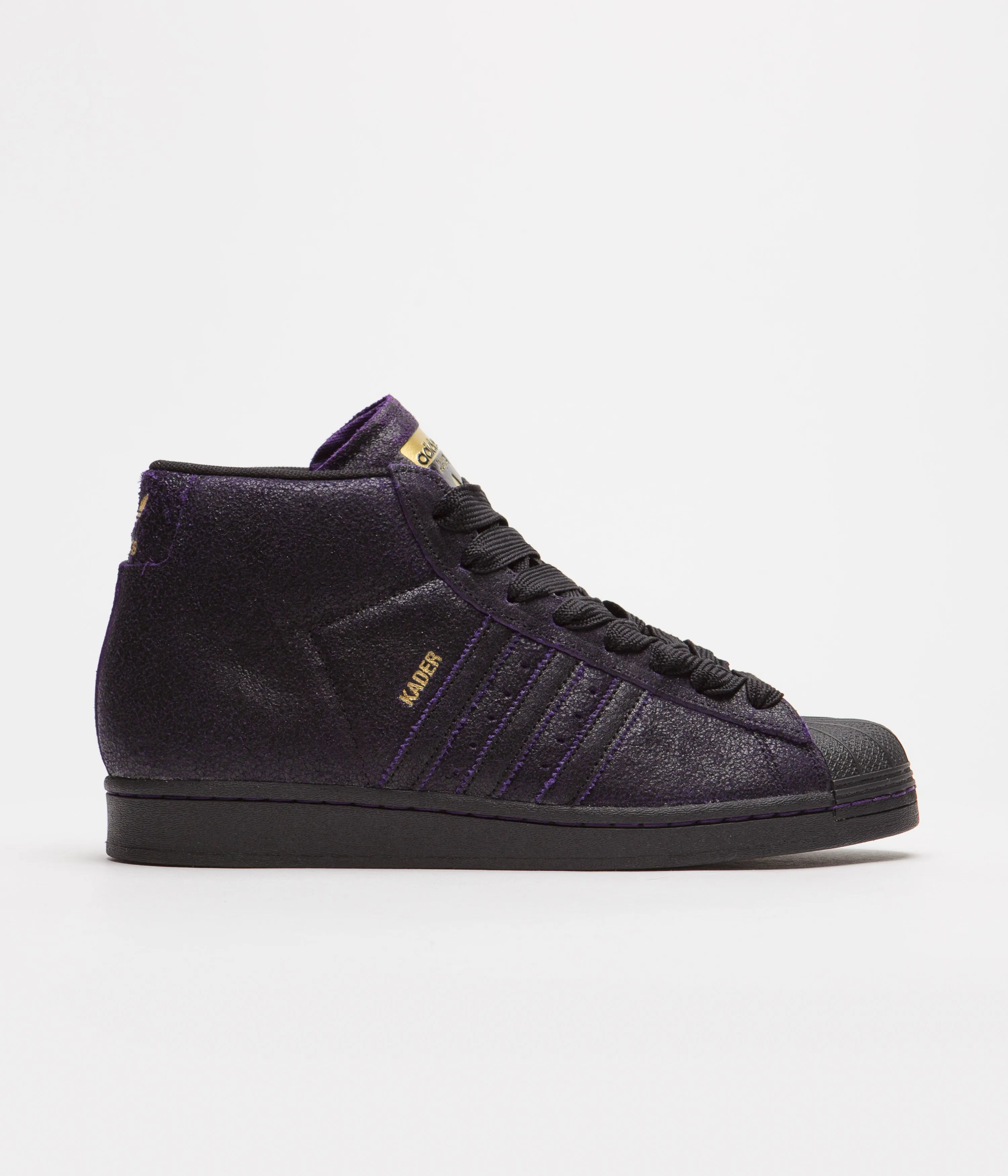 Adidas Kader Pro Model ADV Shoes - Core Black / Core Black / Dark Purple