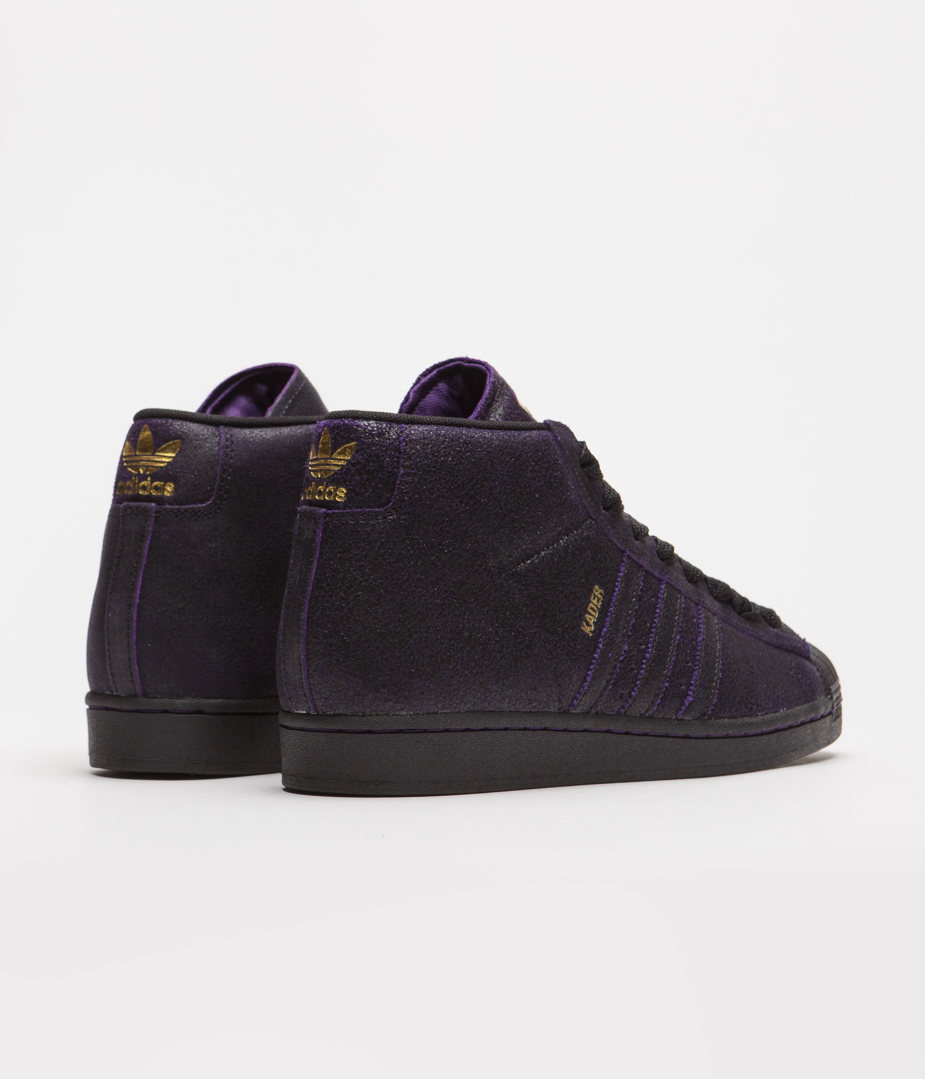 Adidas Kader Pro Model ADV Shoes - Core Black / Core Black / Dark Purple