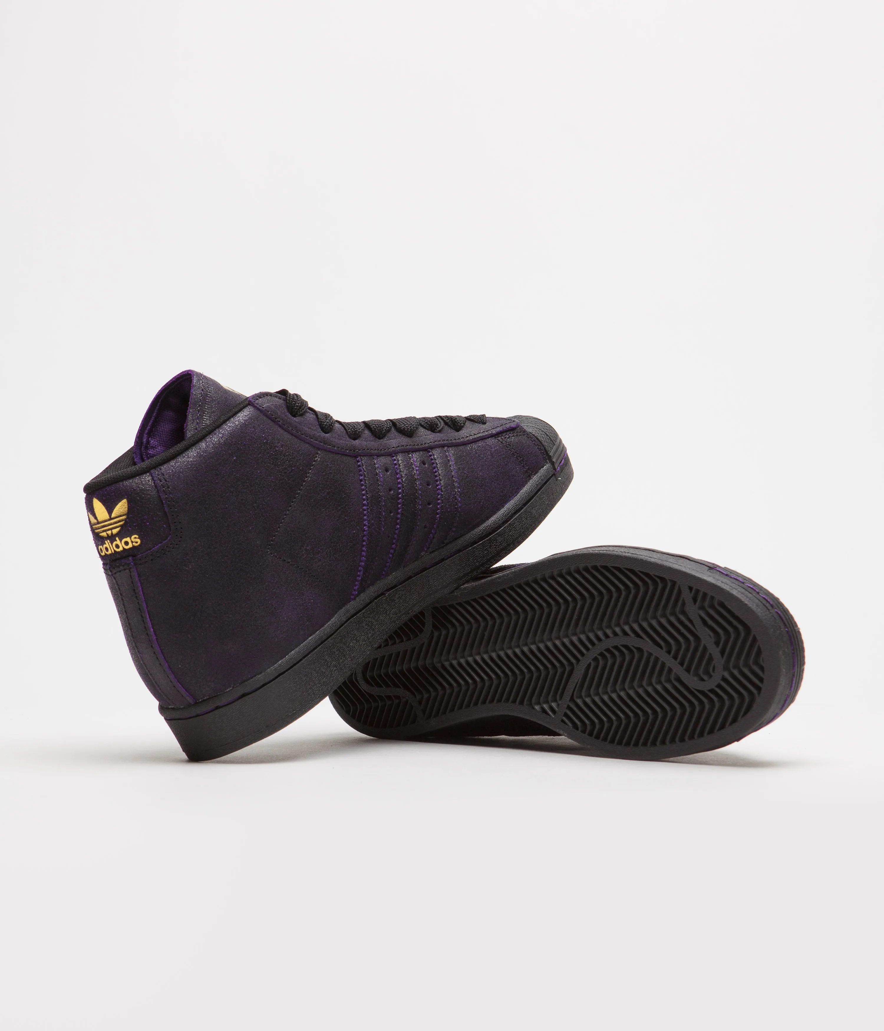 Adidas Kader Pro Model ADV Shoes - Core Black / Core Black / Dark Purple