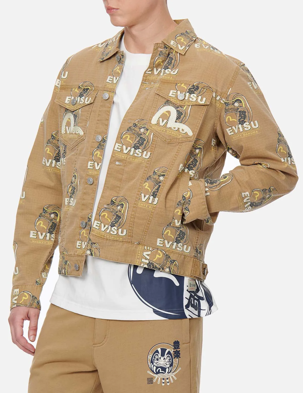 Allover Daruma Print Jacket