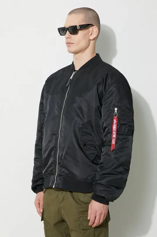 Alpha Industries bomber jacket MA-1 CS men’s black color 136136