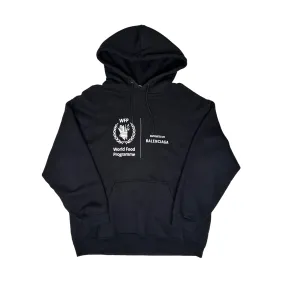 BALENCIAGA WORLD FOOD PROGRAMME HOODIE - BLACK