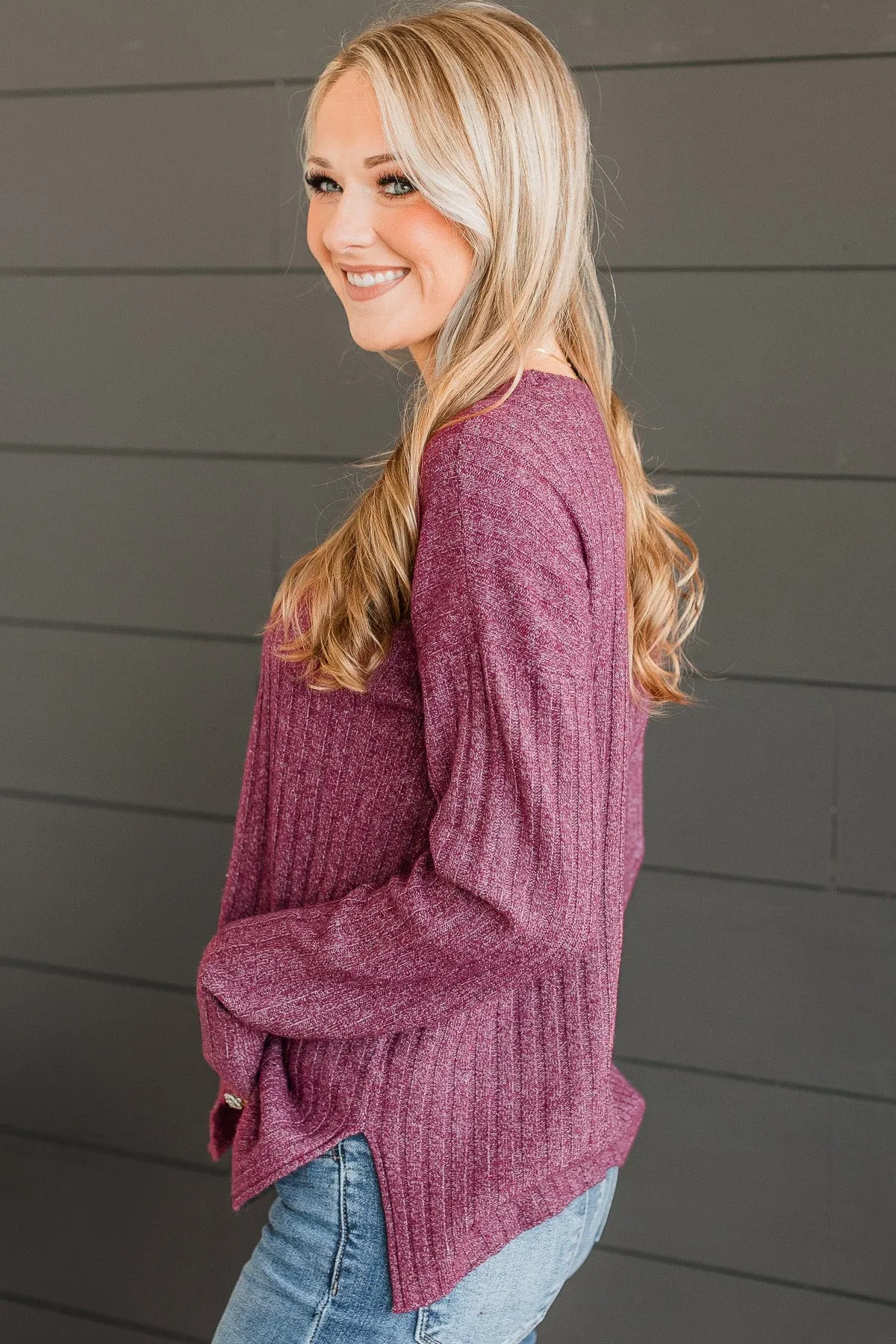 Beat The Odds Lightweight Sweater- Plum