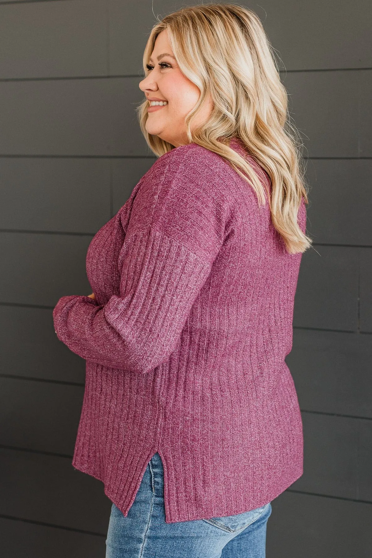 Beat The Odds Lightweight Sweater- Plum