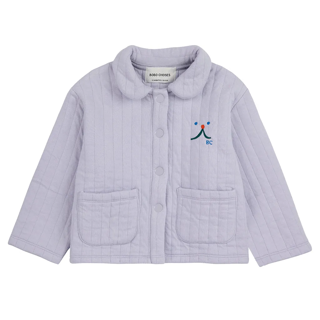 Bobo Choses Baby Funny Face Quilted Jacket Lavender Purple