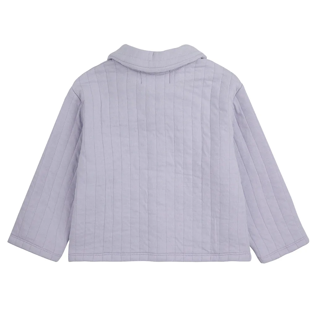 Bobo Choses Baby Funny Face Quilted Jacket Lavender Purple