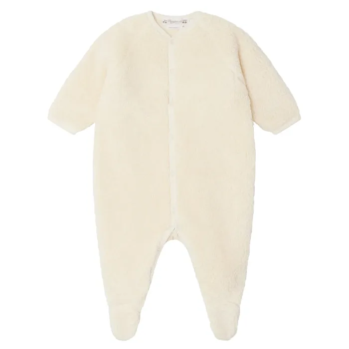 Bonpoint Baby Boell Teddy Jumpsuit Ecru Cream