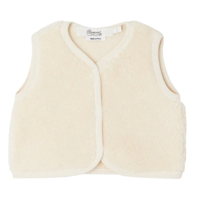 Bonpoint Baby Brava Teddy Vest Ecru Cream