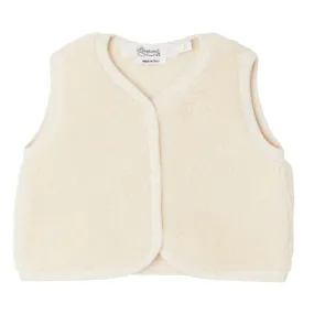 Bonpoint Baby Brava Teddy Vest Ecru Cream