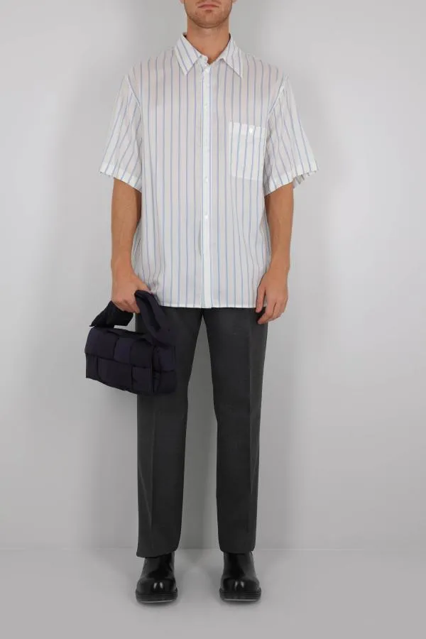 BOTTEGA VENETA  |Short-sleeved silk striped shirt