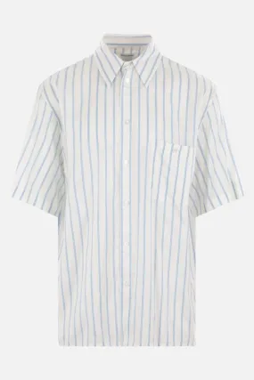 BOTTEGA VENETA  |Short-sleeved silk striped shirt