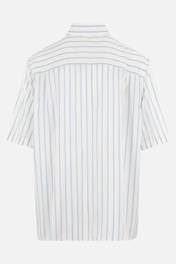 BOTTEGA VENETA  |Short-sleeved silk striped shirt