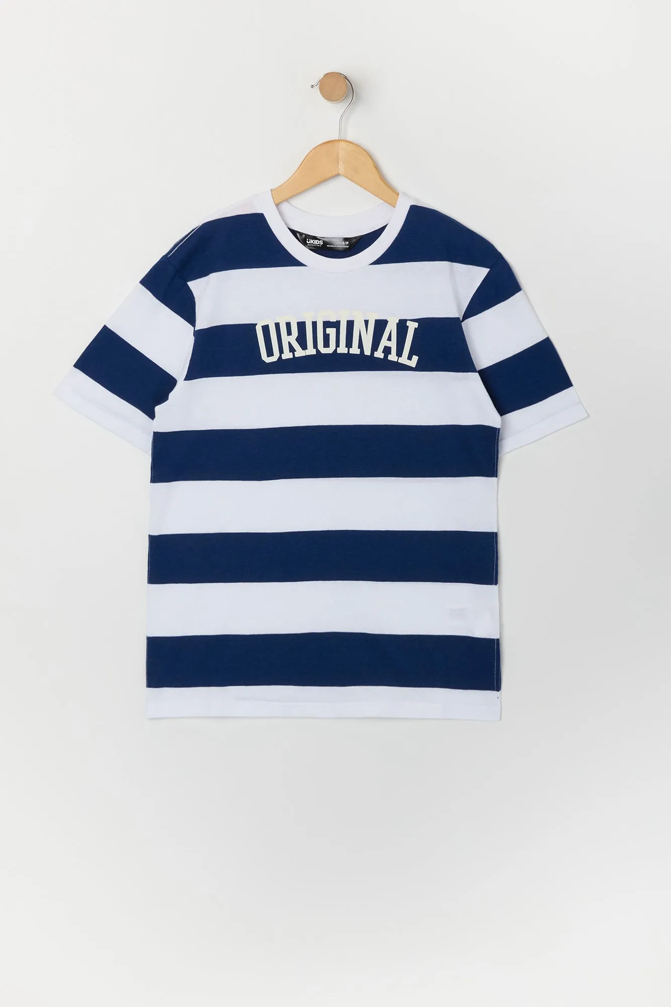 Boys Original Graphic Striped T-Shirt