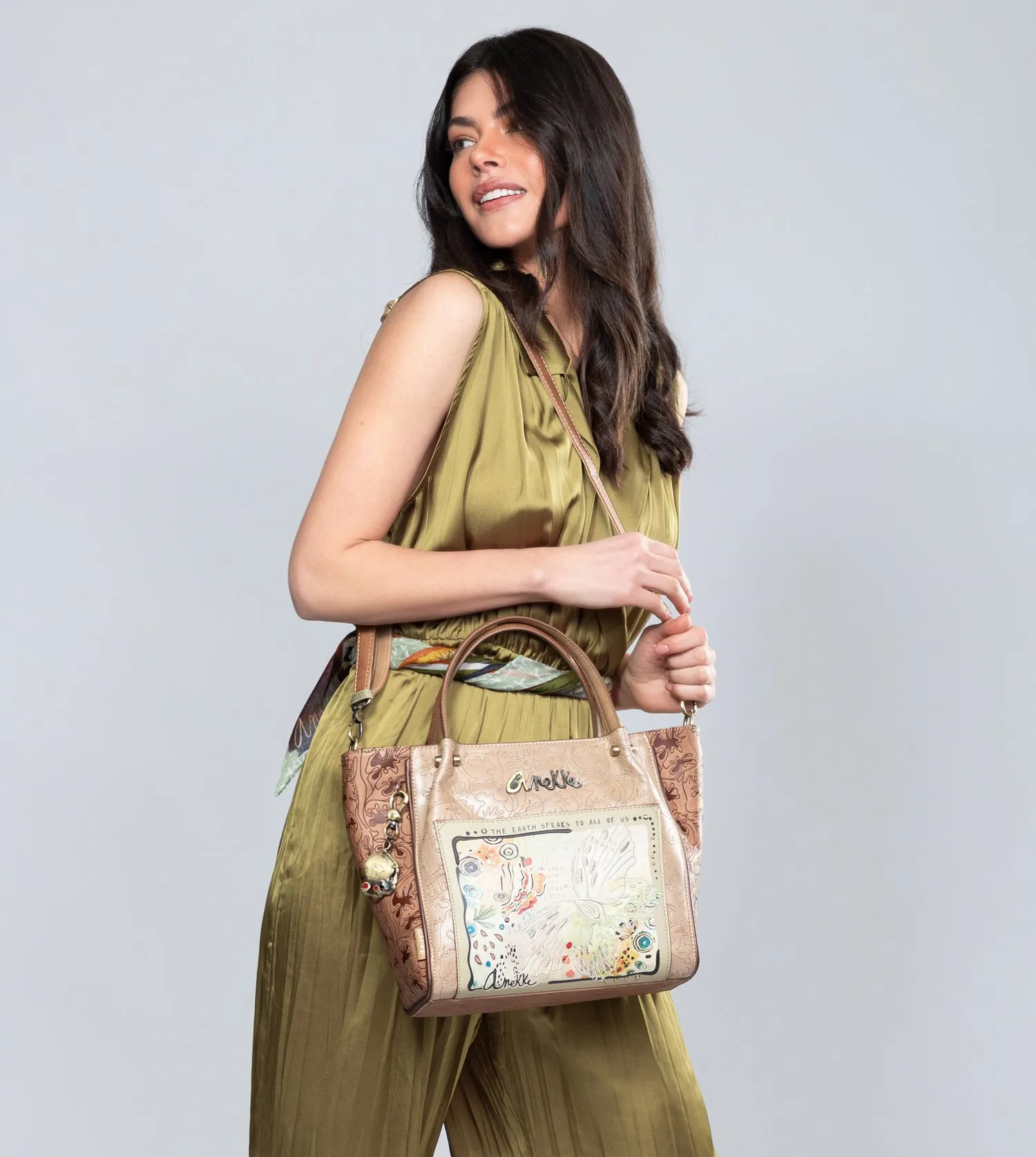 Butterfly shoulder tote bag