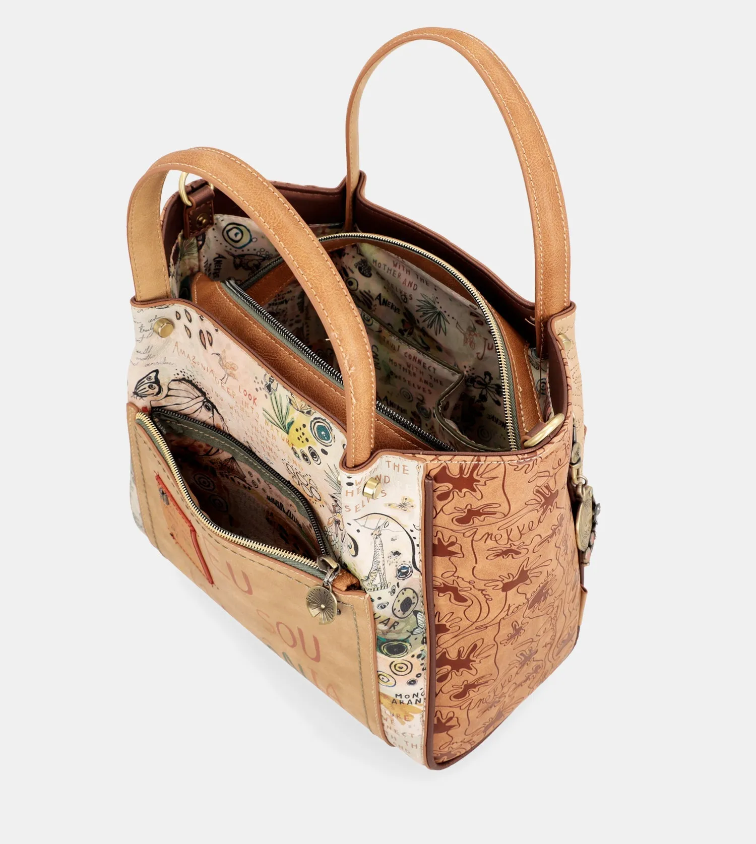 Butterfly shoulder tote bag