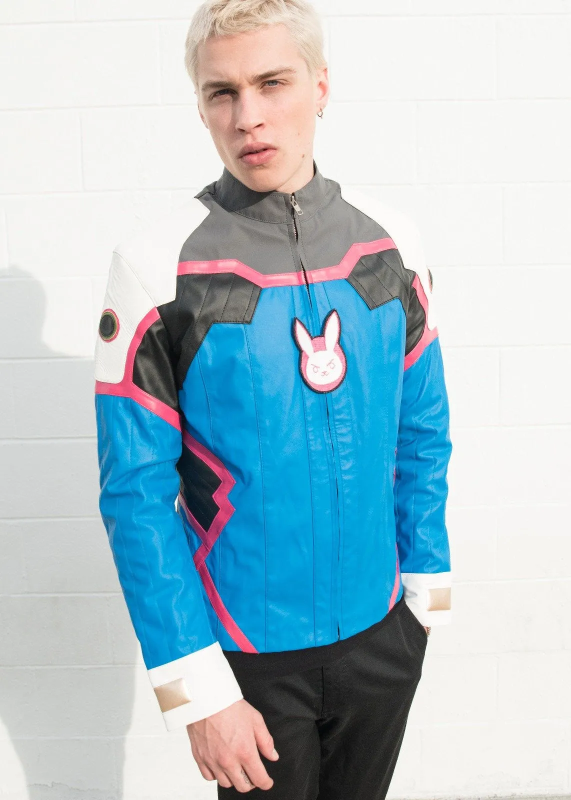 Buy Mens DVA Blue Leather Jacket | LucaJackets