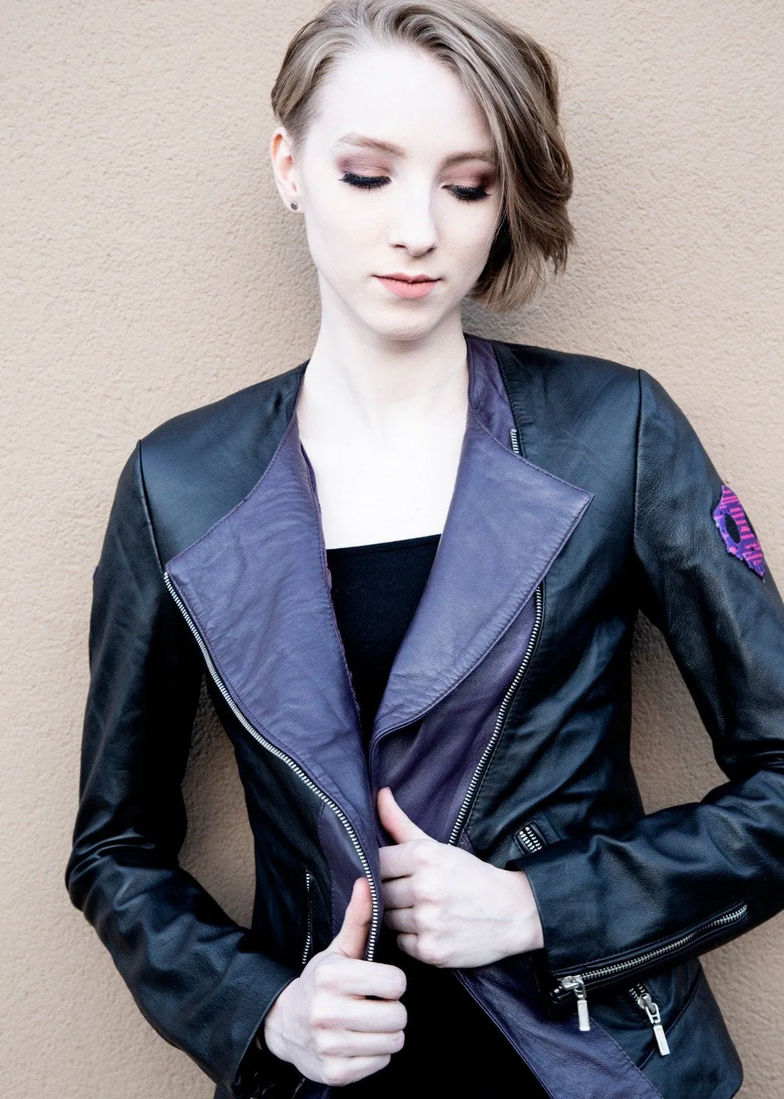 Buy Womens Overwatch Sombra Hacker Black Leather Jacket