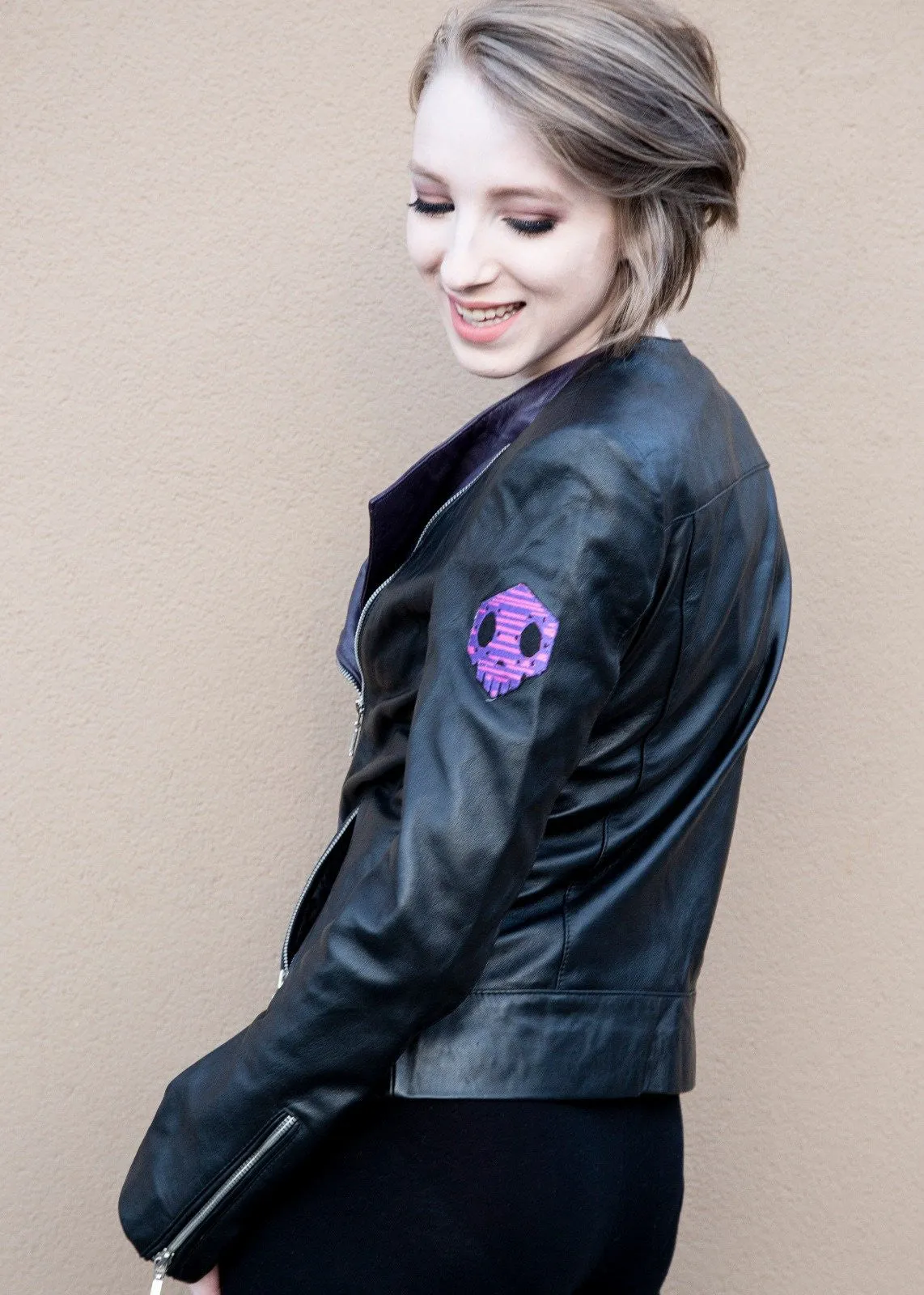 Buy Womens Overwatch Sombra Hacker Black Leather Jacket