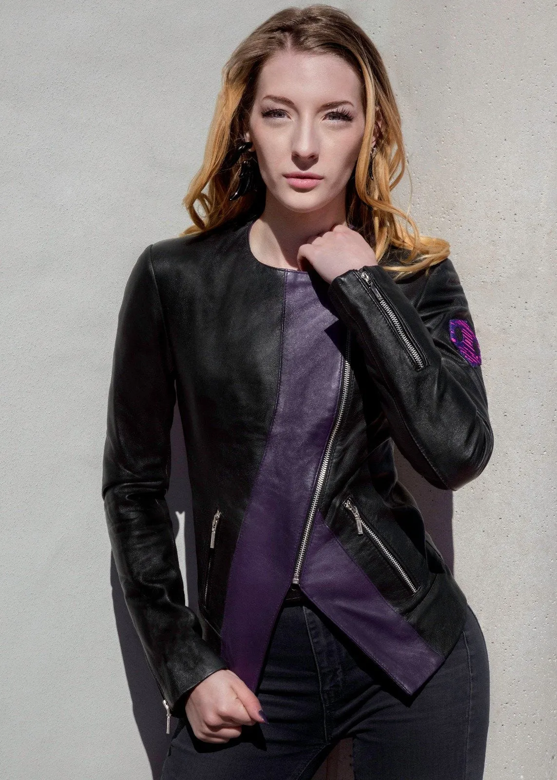 Buy Womens Overwatch Sombra Hacker Black Leather Jacket