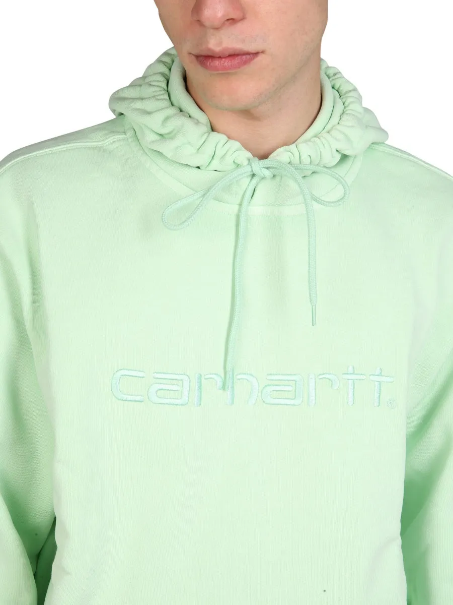 Carhartt WIP Logo Embroidered Drawstring Hoodie