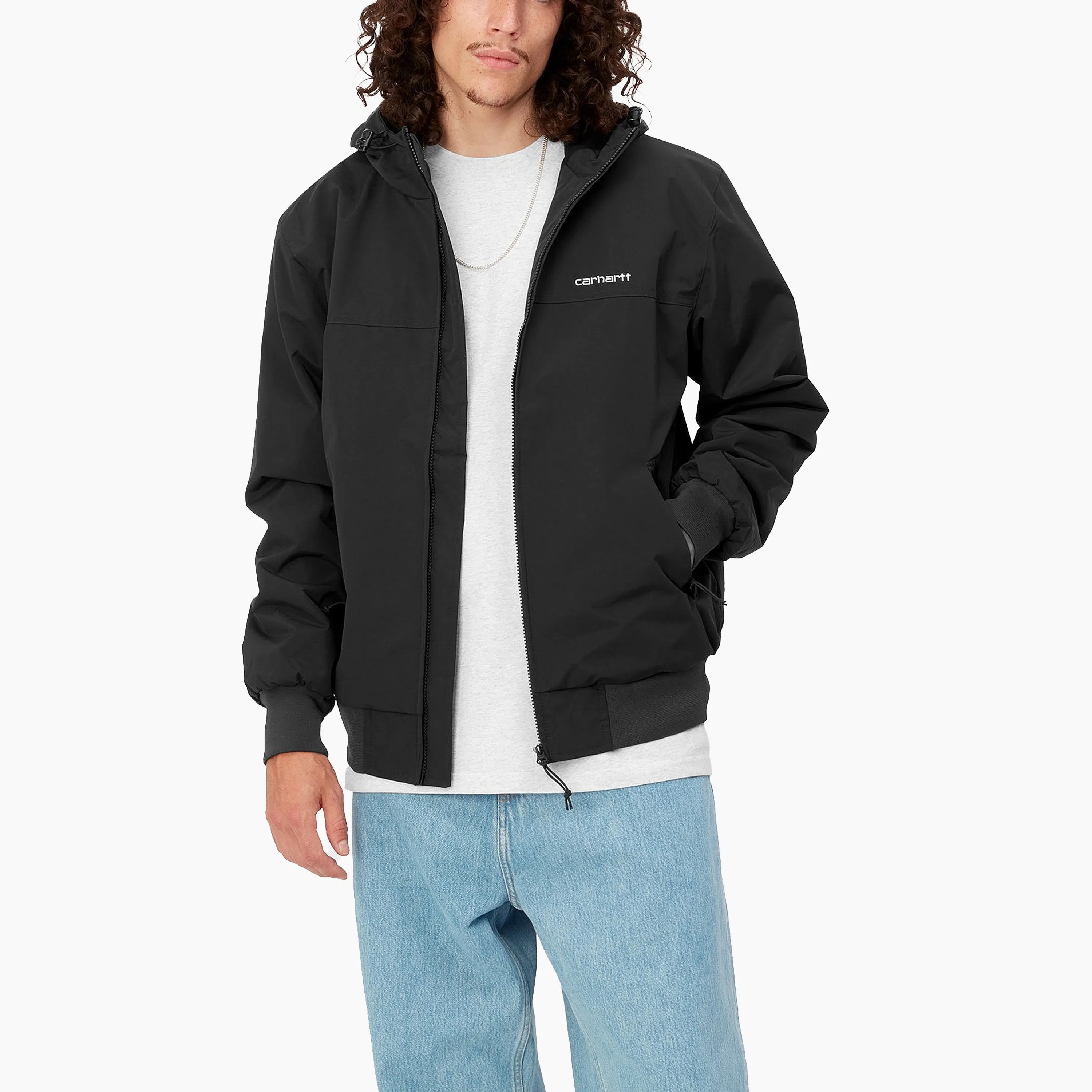 CARHARTT WIP SAIL JACKET BLACK & WHITE - I028436