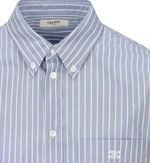 CELINE  |cambridge shirt in striped chambray cotton