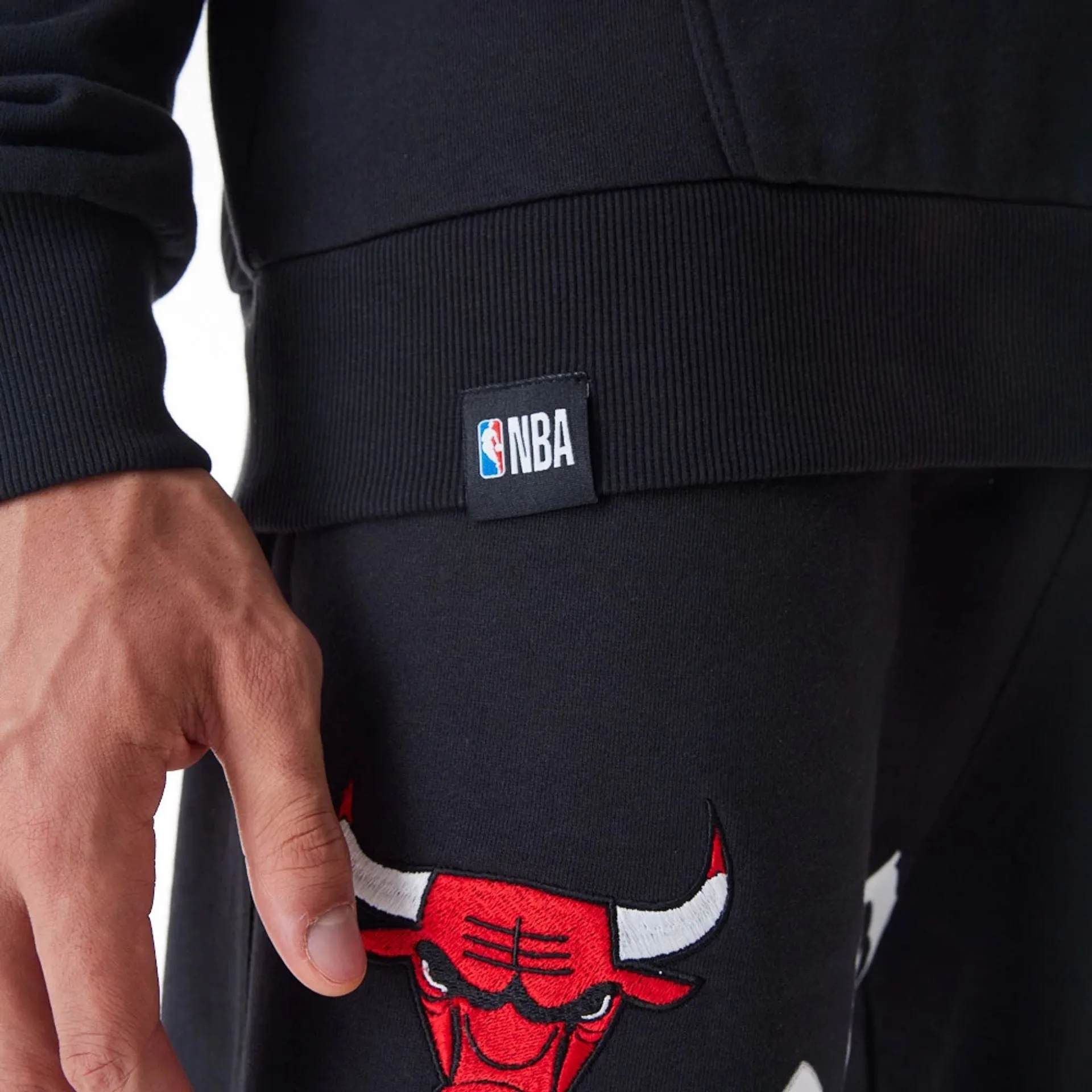 Chicago Bulls NBA Graphic Black Oversized Pullover Hoodie