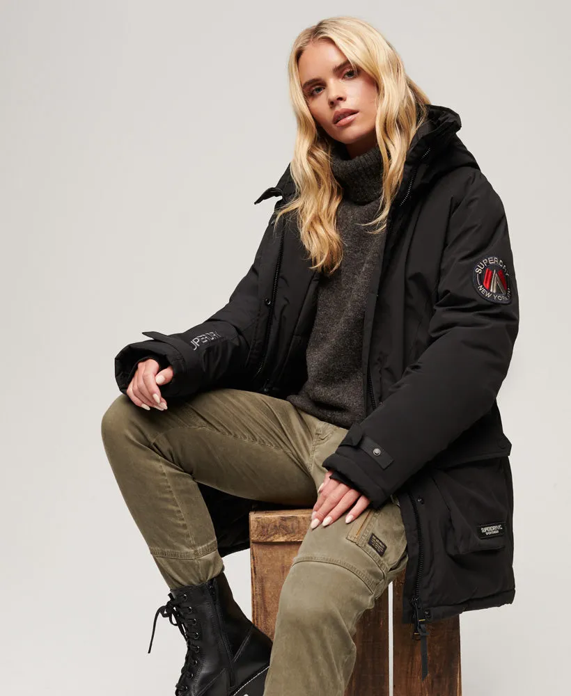 City Padded Parka Jacket | Black