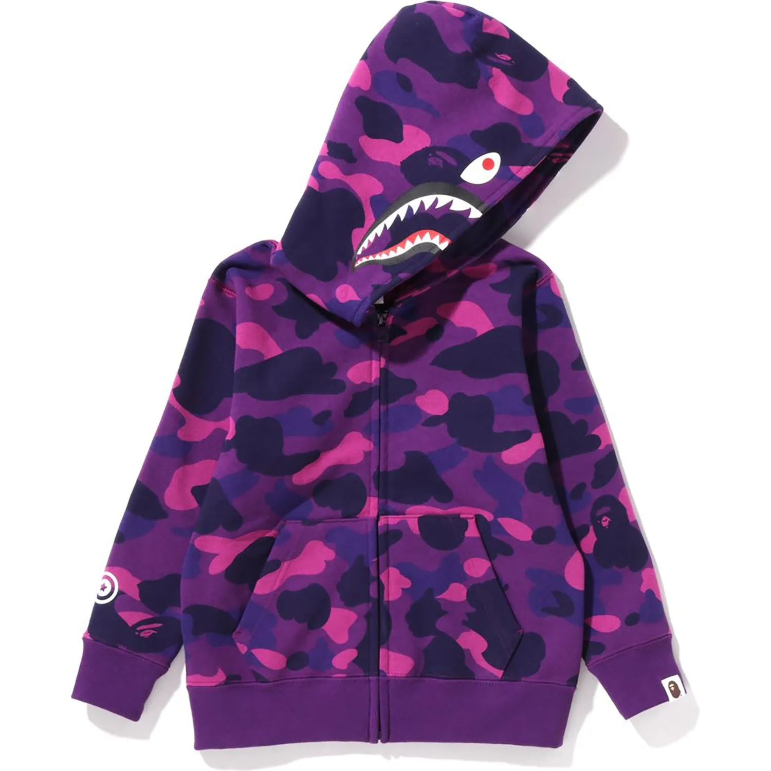 COLOR CAMO SHARK ZIP HOODIE KIDS