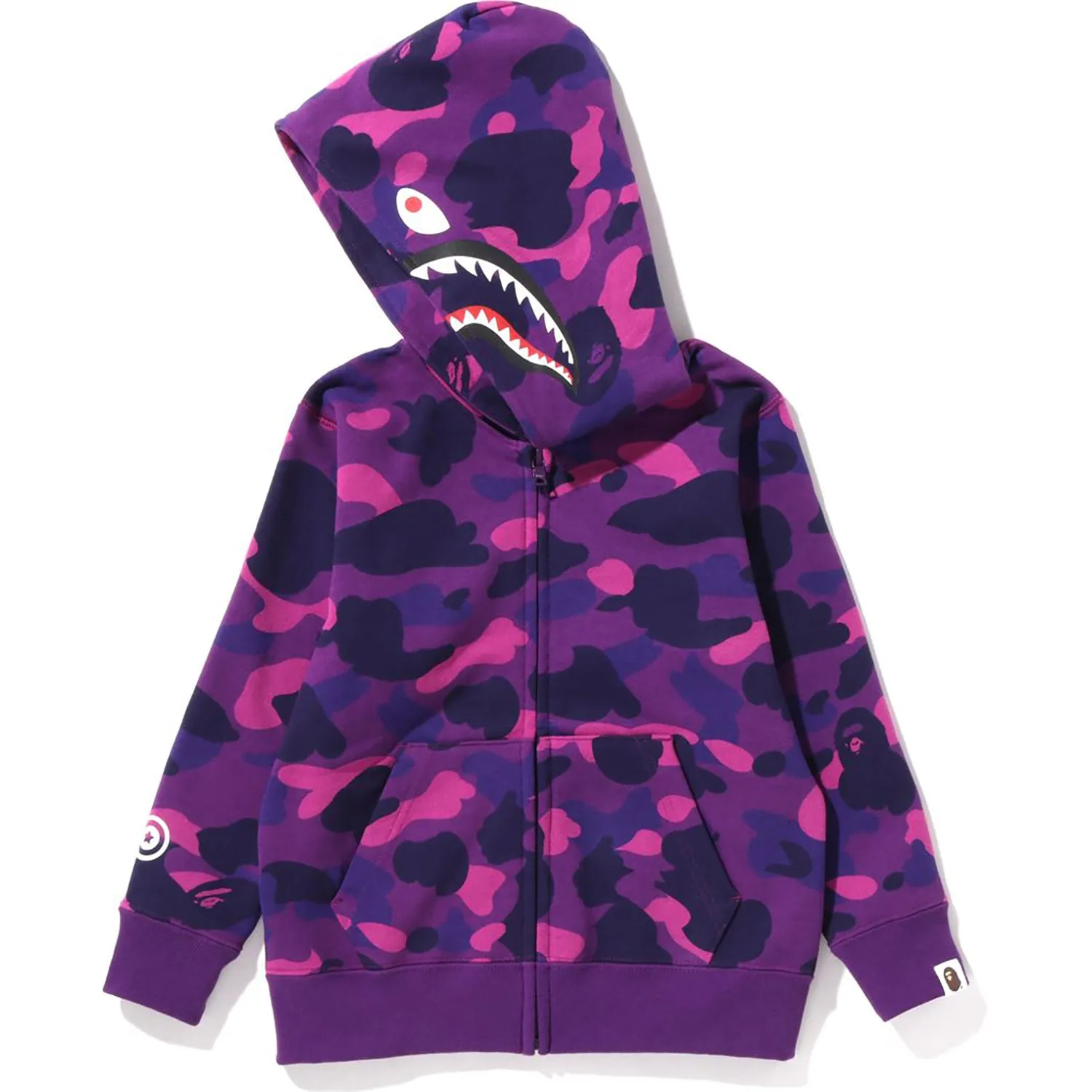 COLOR CAMO SHARK ZIP HOODIE KIDS