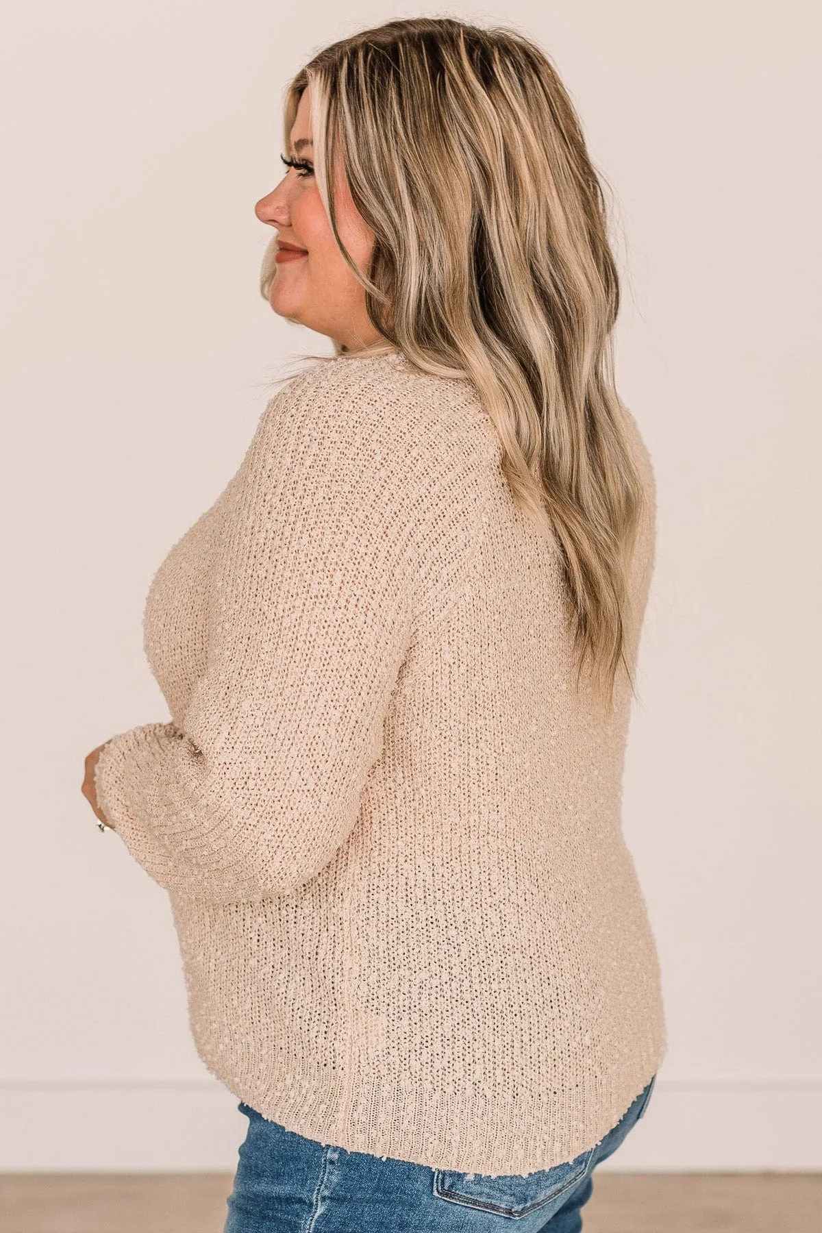 Deserve The Best Knit Sweater- Natural