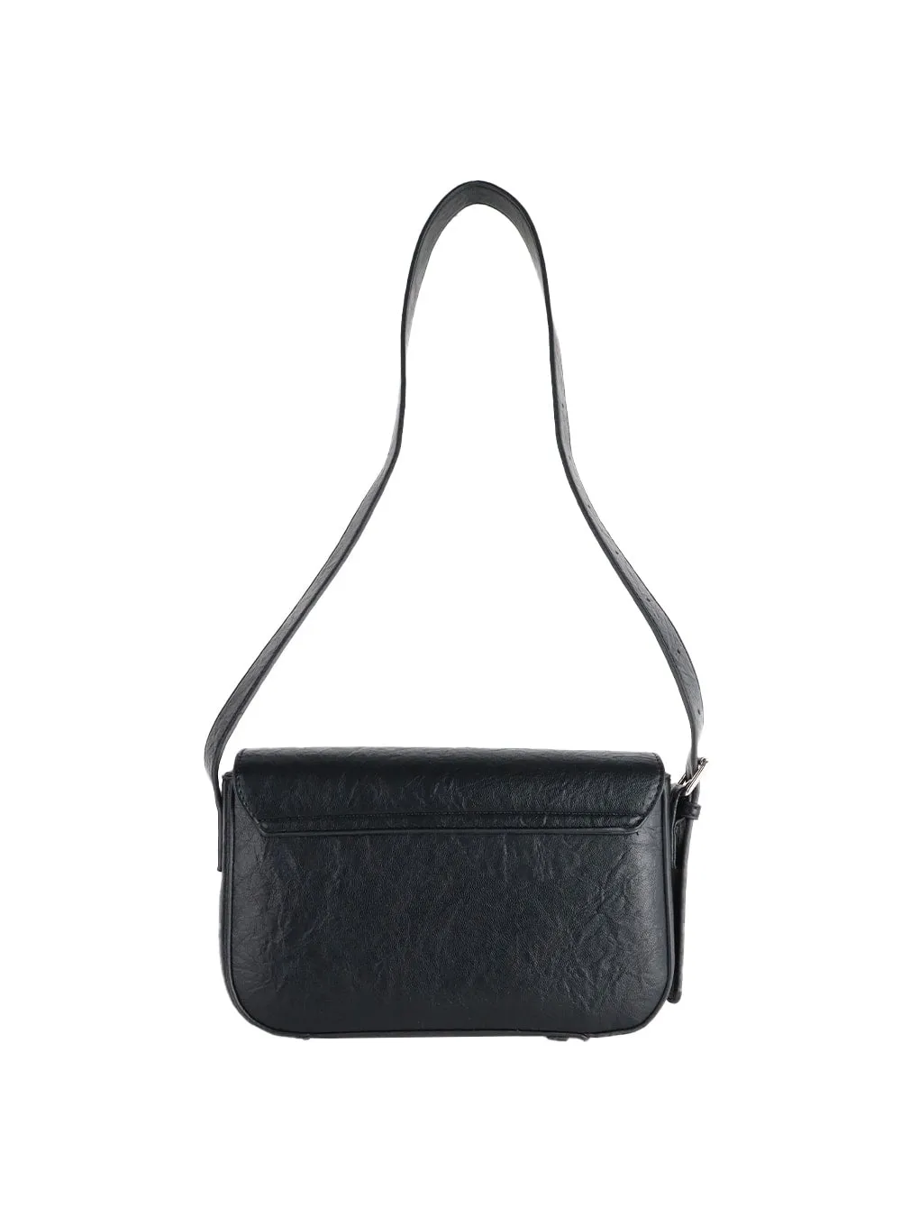 Distressed Textured Faux Leather Shoulder Bag IM414