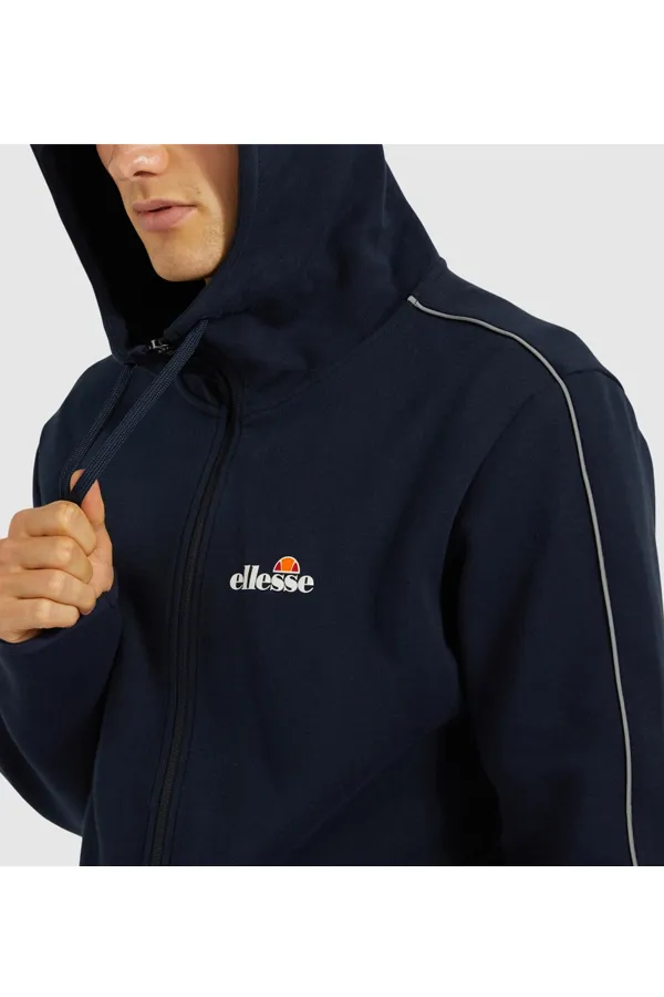 Ellesse Stripe Full Zip Hoodie Navy