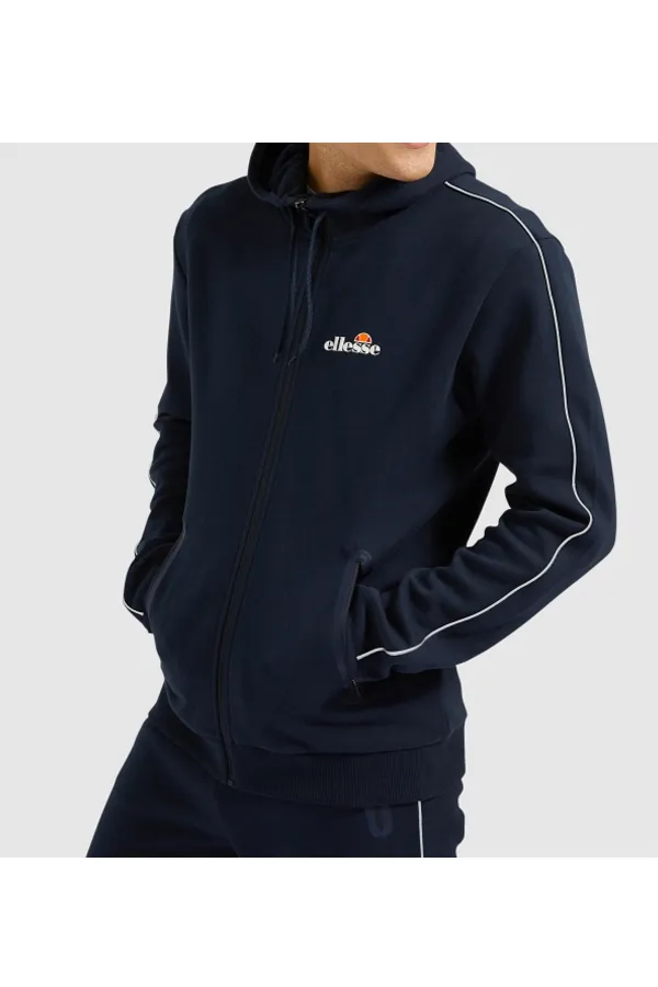 Ellesse Stripe Full Zip Hoodie Navy