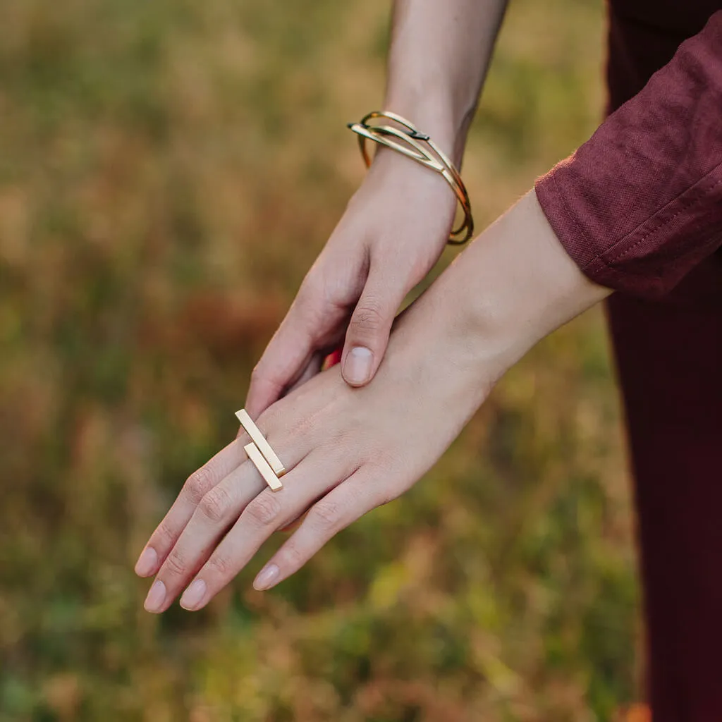 Embrace Wrap Ring - Brass