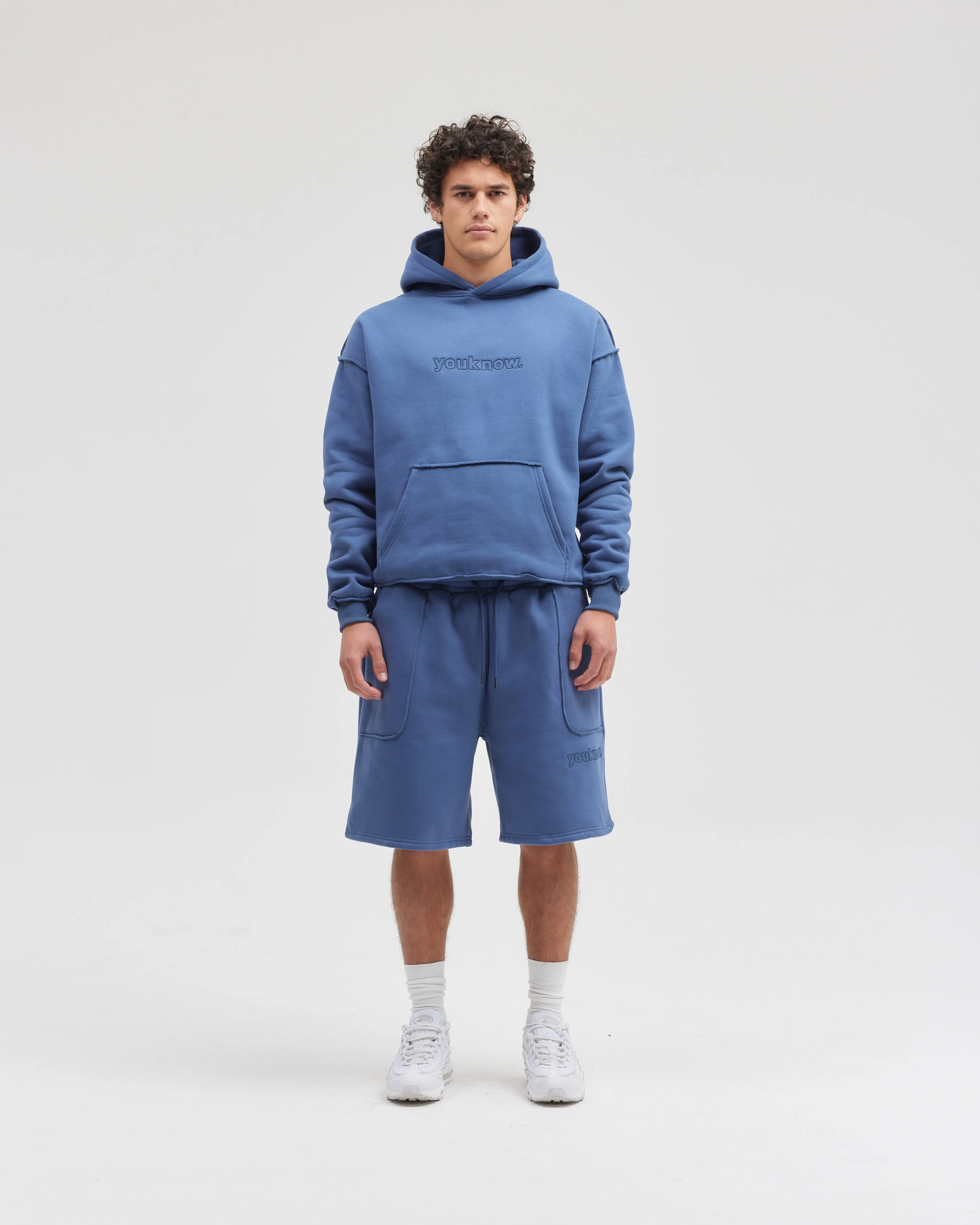 Exposed Seam Hoodie | BLUE