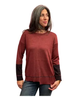 FO6741 Isle Back Merino Sweater Rust