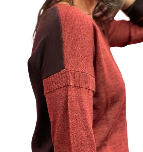 FO6741 Isle Back Merino Sweater Rust