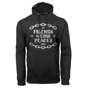 Friends in Low Places Hoodie - Black/White