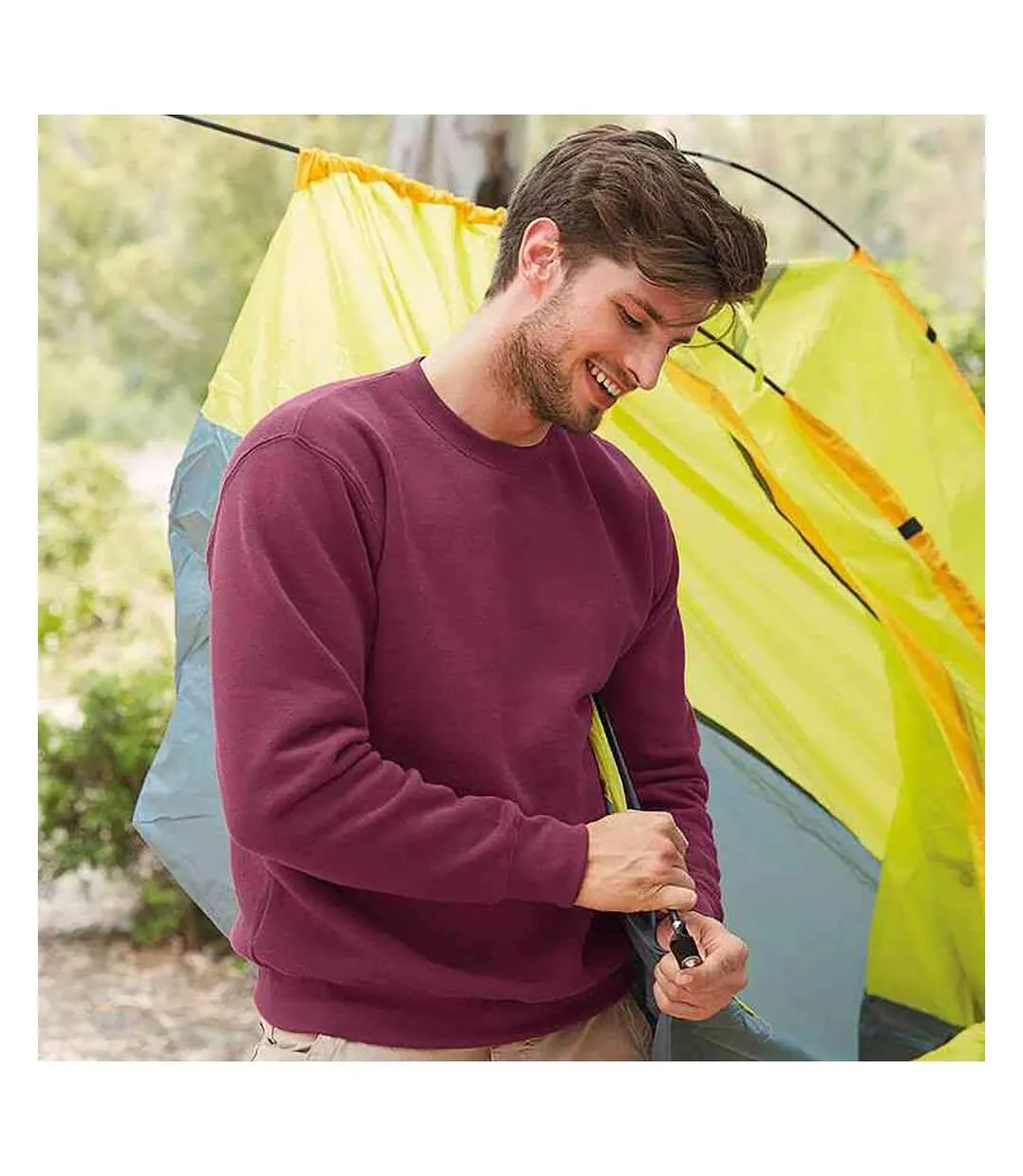 Fruit Of The Loom Unisex Premium 70/30 Set-In Sweatshirt (Burgundy) - UTRW3159