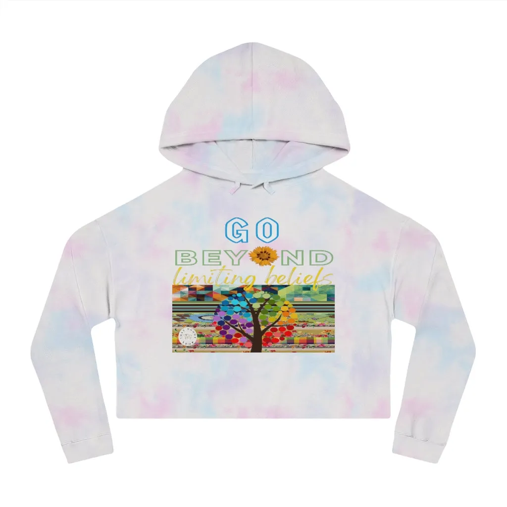 Go Beyond Limiting Beliefs Cropped Hoodie