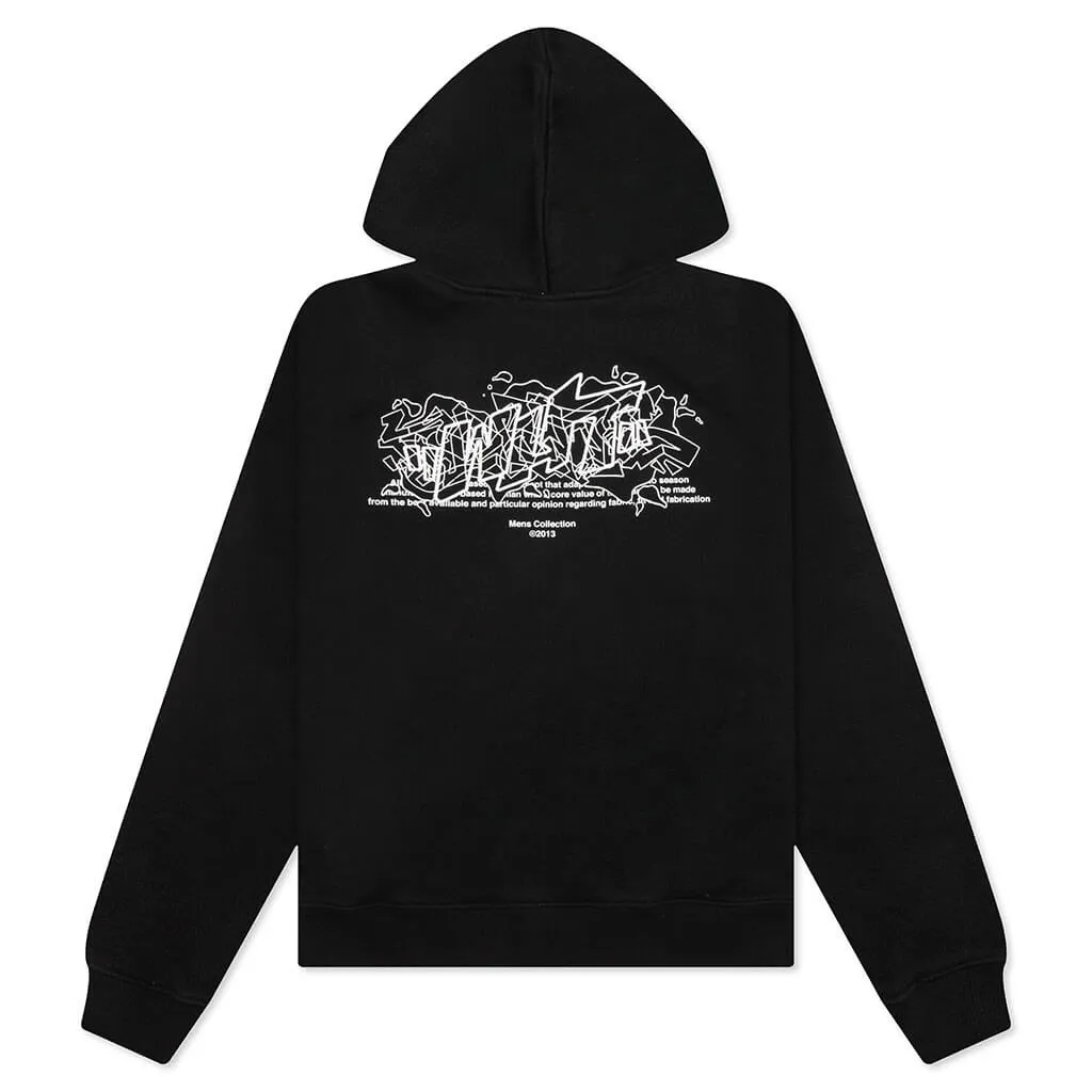 Graffiti Layerz Slim Hoodie - Black/White