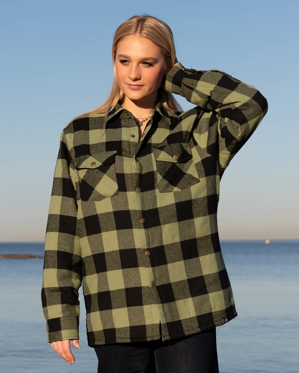 Green Soft Padded Flannel Jacket