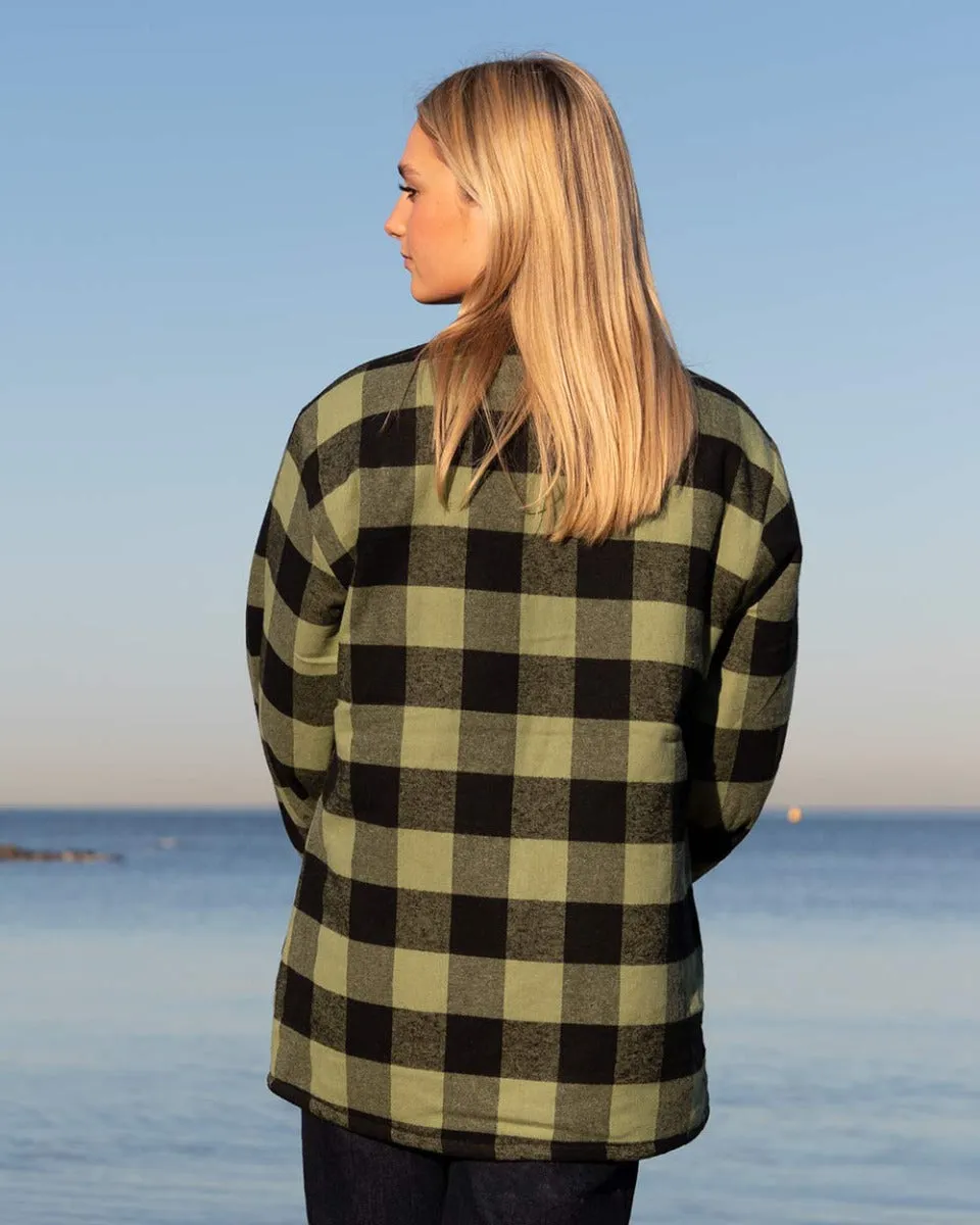 Green Soft Padded Flannel Jacket