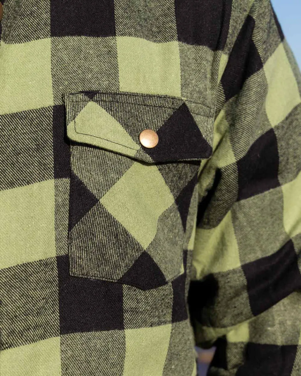 Green Soft Padded Flannel Jacket