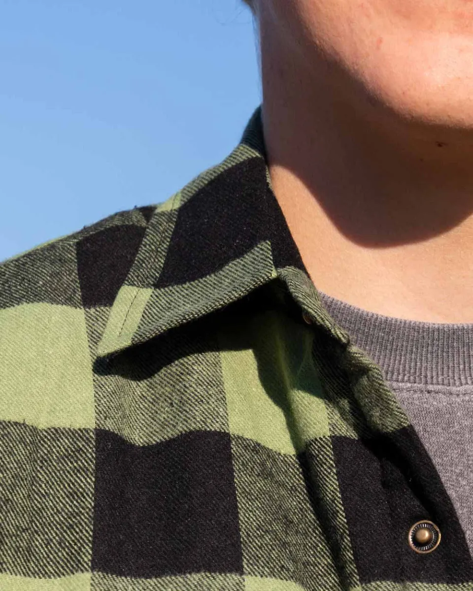 Green Soft Padded Flannel Jacket